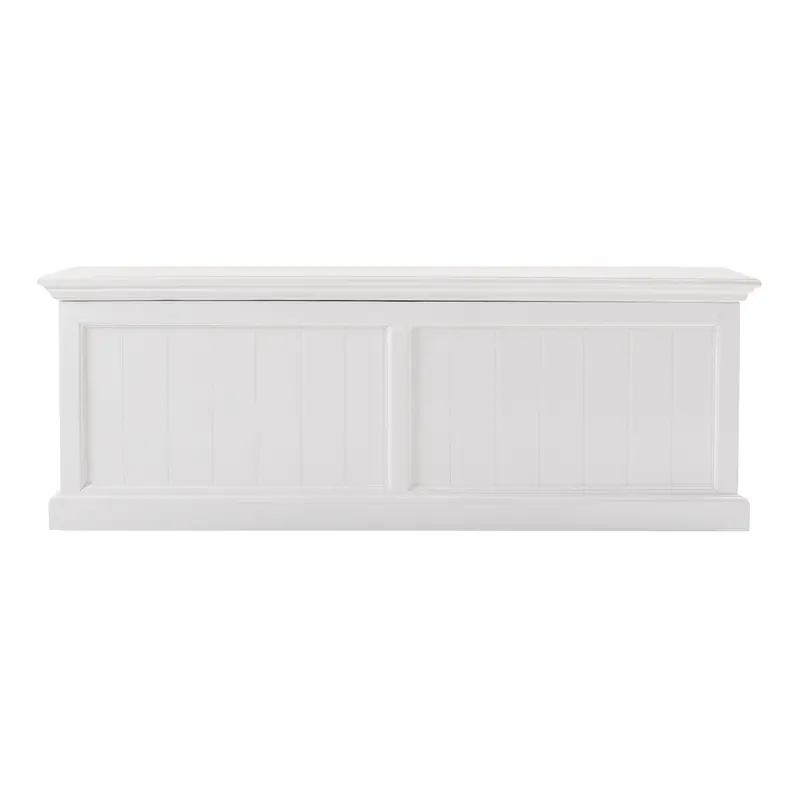Classic White Paneled Storage Chest By Homeroots