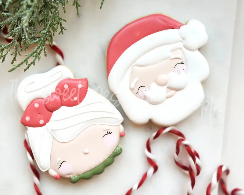Claus Family Face Set - 2 Piece Set - Cookie Cutters