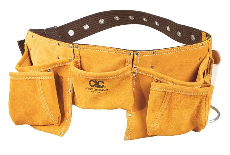 CLC Heavy Duty 12 pocket Leather/Suede Work Apron Brown 1 pk - Deal of The Week