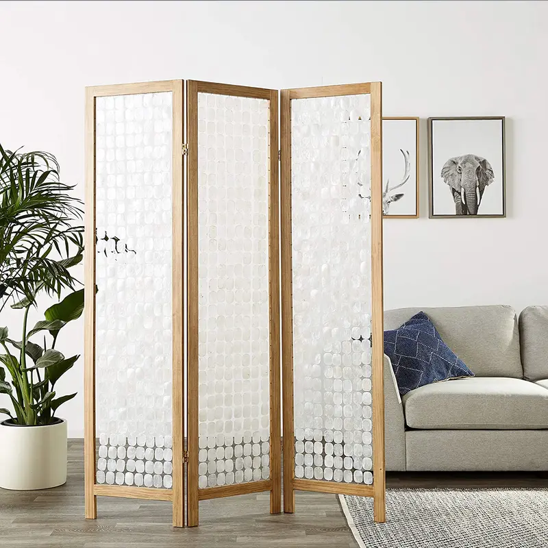 Clear Capiz Shell Screen By Homeroots - 342720