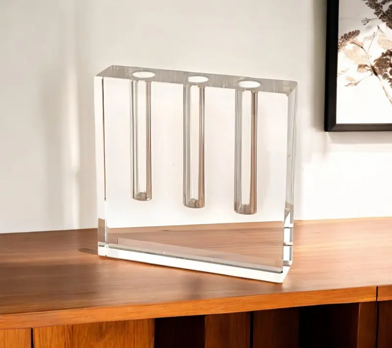 Clear Crystal Clear Square Table Vase By Homeroots