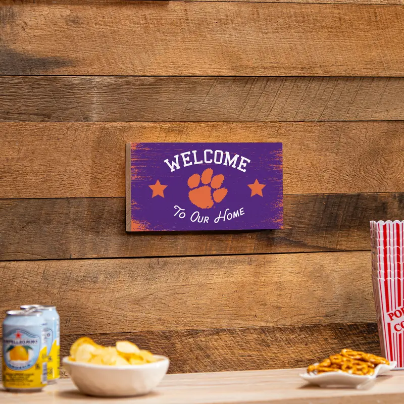 Clemson University Wood Wall Sign, 6x11