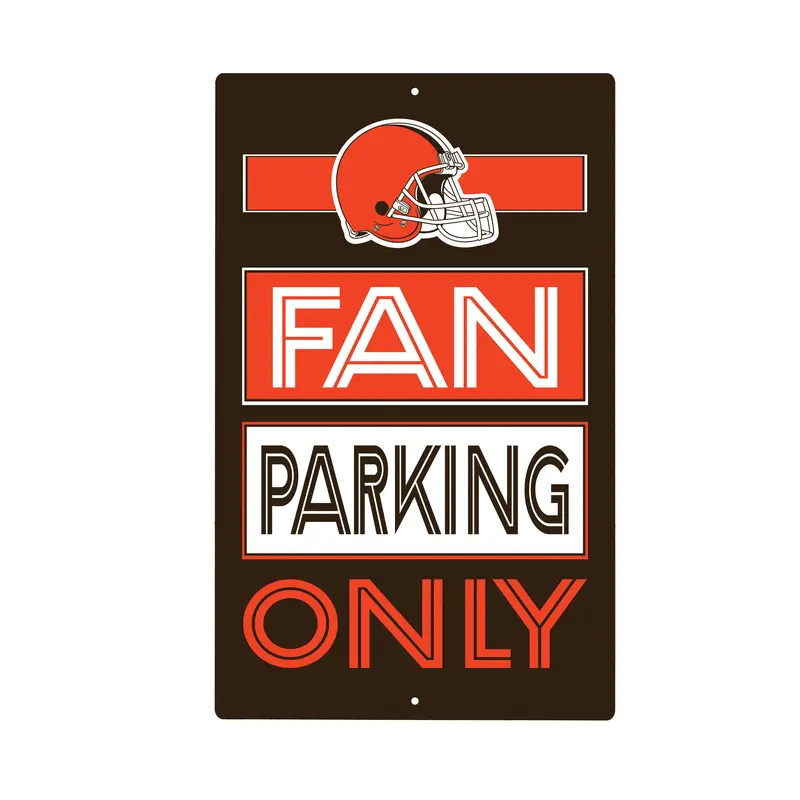 Cleveland Browns Fan Parking USA Metal Wall Sign, 7.5" x 11.5"
