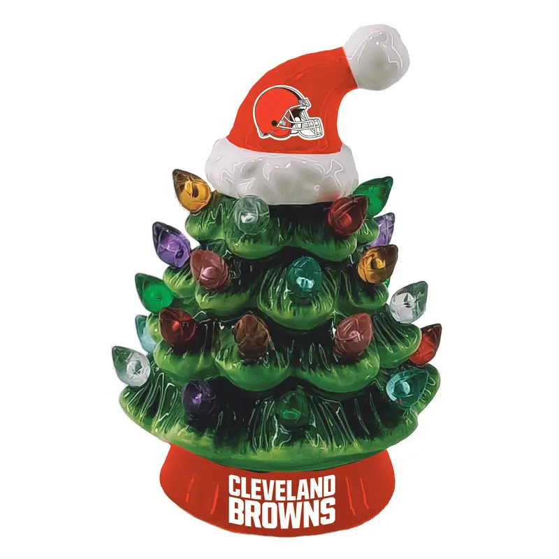 Cleveland Browns Mini LED Tabletop Christmas Tree, 4"