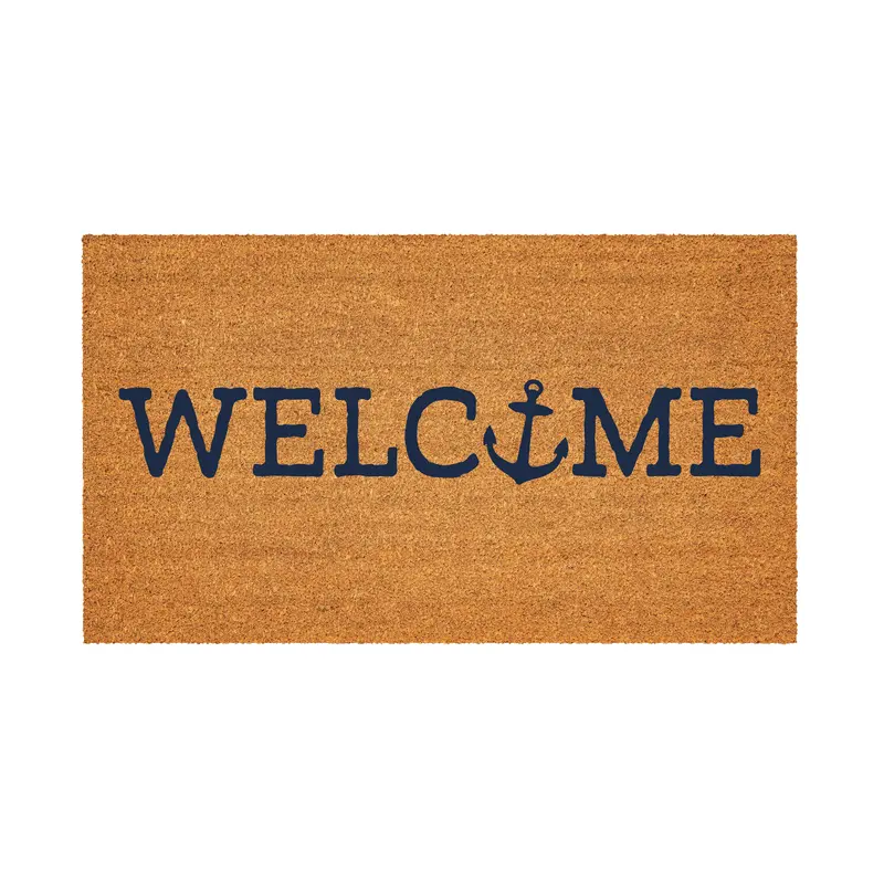 Coastal Coir Mat Welcome Anchor 28x16"
