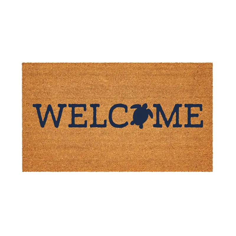 Coastal Coir Mat Welcome Turtle 28x16"