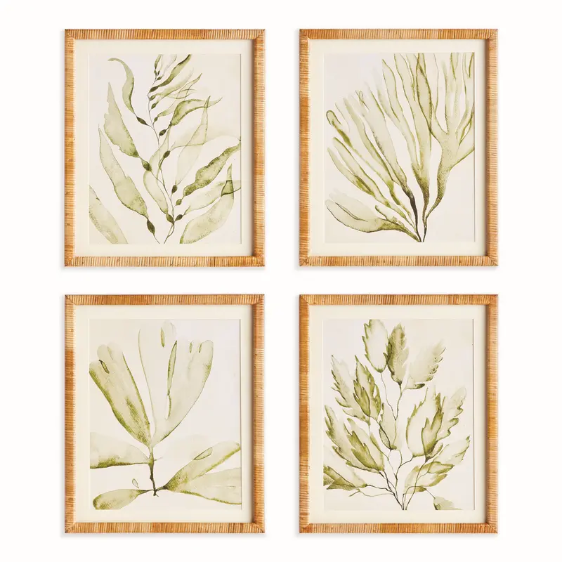 COASTAL GREENERY PRINTS, SET OF 4