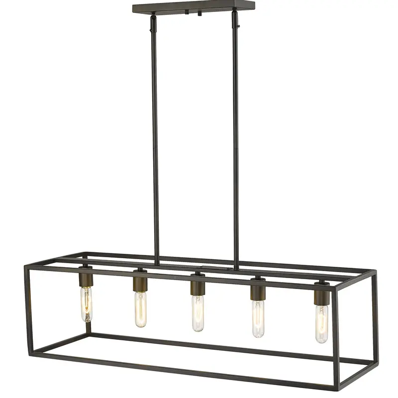 Cobar 5-Light Soil-Rubbed Bronze Island Pendant By Homeroots
