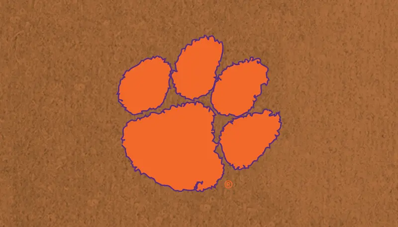 Coir Mat, 16"x28", Clemson University,2rm912usa