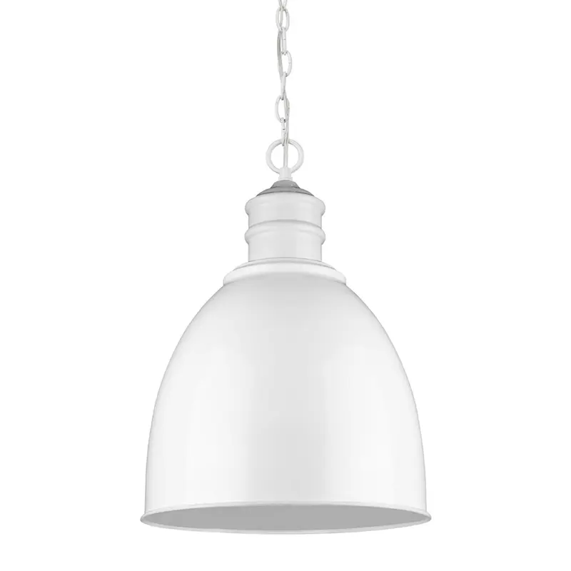 Colby 1-Light White Pendant By Homeroots