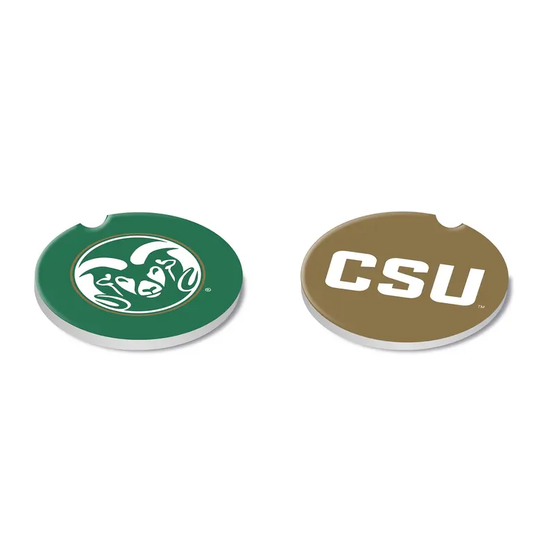 Colorado State University Car Coaster Set, 2pc