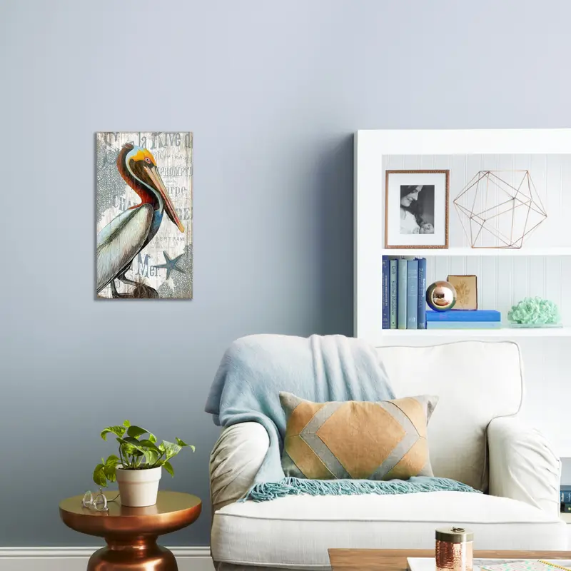 Colorful Pelican XL Wall Décor By Homeroots