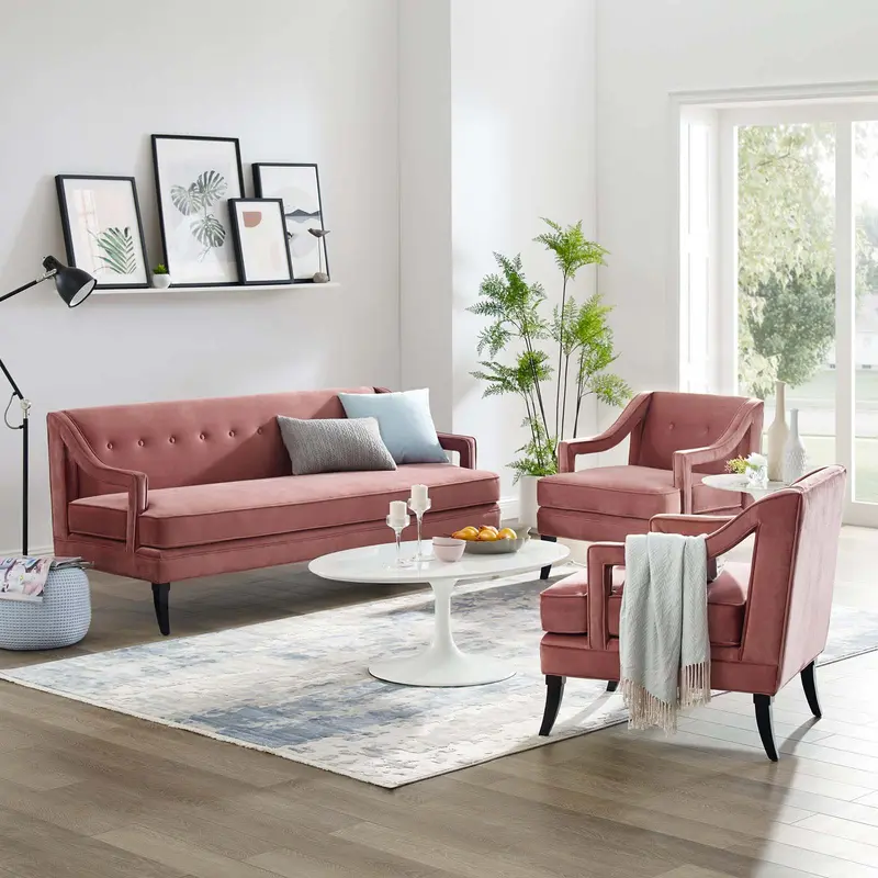 Concur Living Room Set Performance Velvet Set of 3 By Modway - EEI-4025