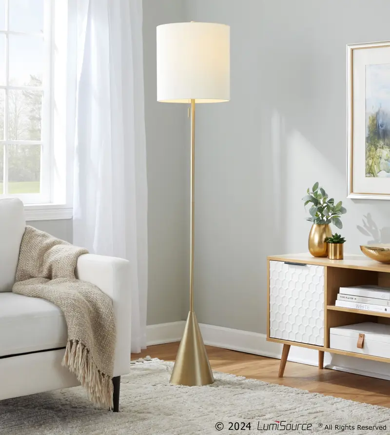 Cone 64" Metal Floor Lamp By LumiSource - GFS64-CONE AUW