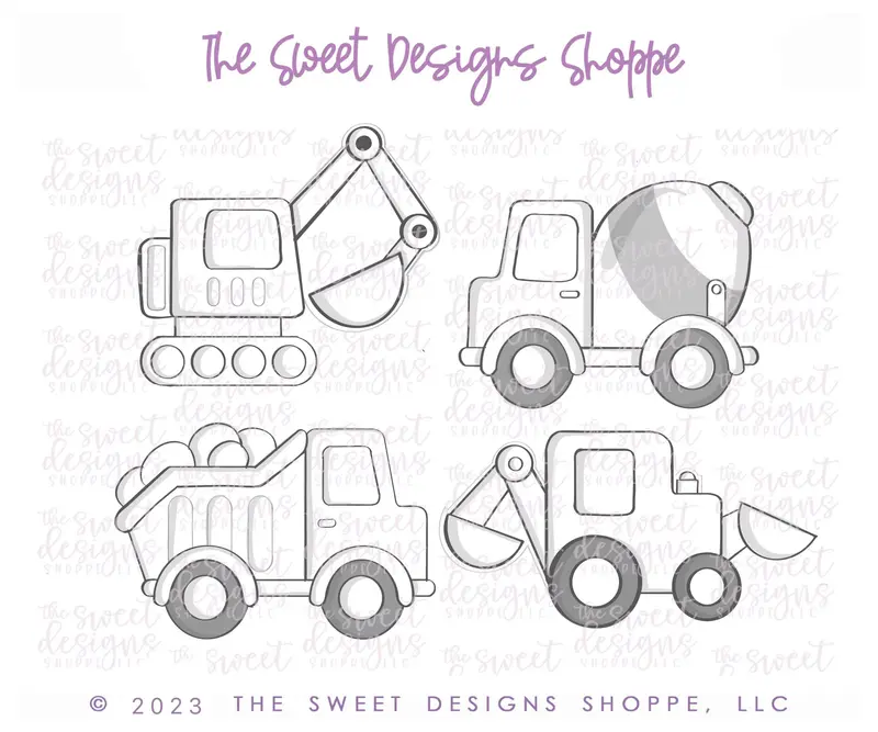 Construction Set - Set of 4 - Cookie Cutters