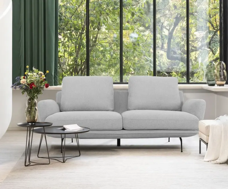 Contempo Retro 78" Light Gray Loveseat By Homeroots