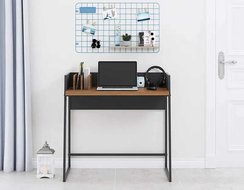 Contemporary Brown and Black Computer And Writing Desk By Homeroots