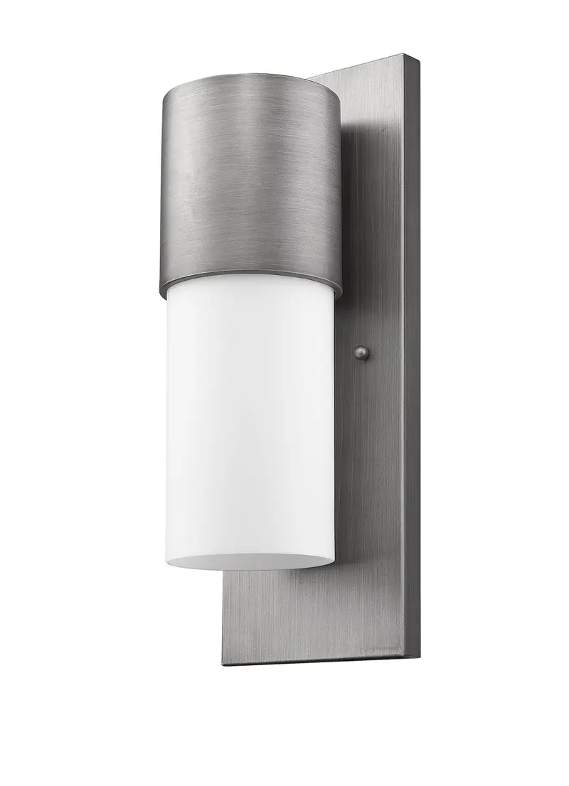 Contemporary Brushed Silver and White Wall Light By Homeroots