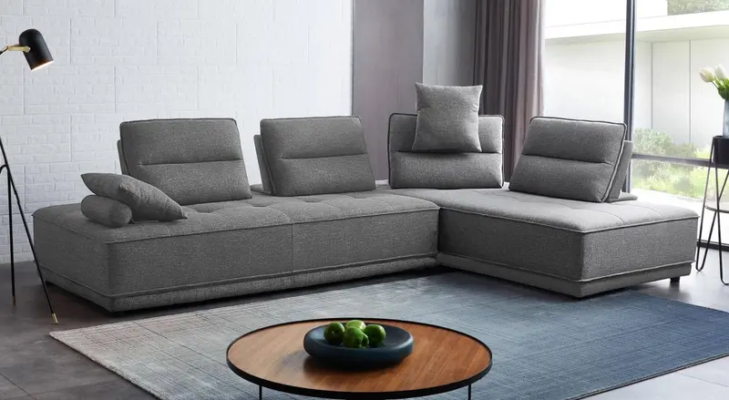 Contemporary Gray Ultimate Lounger Modular Sectional Sofa By Homeroots