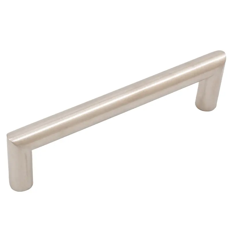 Contemporary Round Cabinet Pull, 96 Millimeters, Stanless Steel Base Material, Satin Stainless Steel by Stone Harbor Hardware