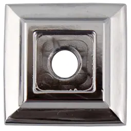 Contemporary Square Backplate, 7/8" x 7/8", 2-Pack, Polished Chrome by Stone Harbor Hardware