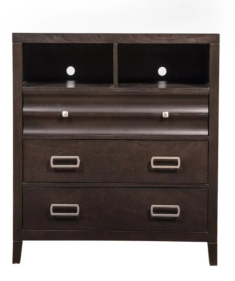Contemporary Style Mahogany TV Console Cabinet By Homeroots