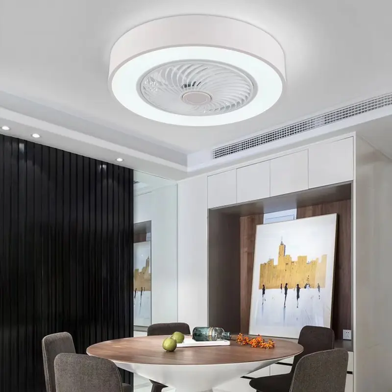 Contemporary White Ceiling Lamp And Fan By Homeroots