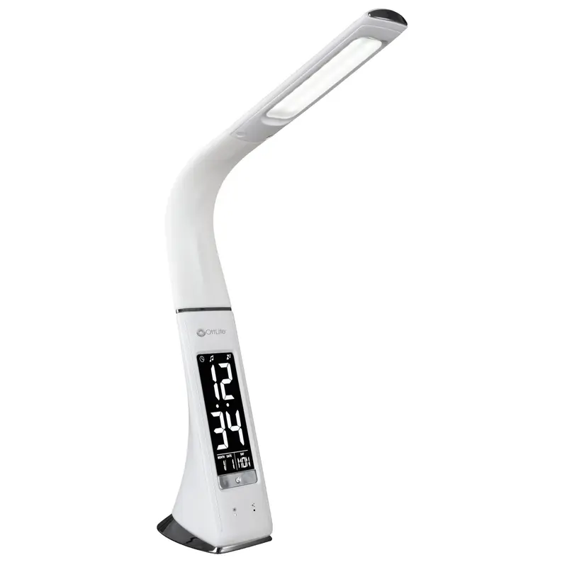 Contemporary White Sanitizing LED Desk Lamp By Homeroots