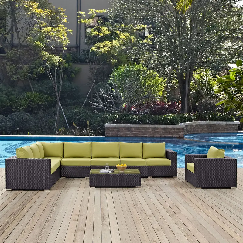 Convene 7 Piece Outdoor Patio Sectional Set By Modway - EEI-2162