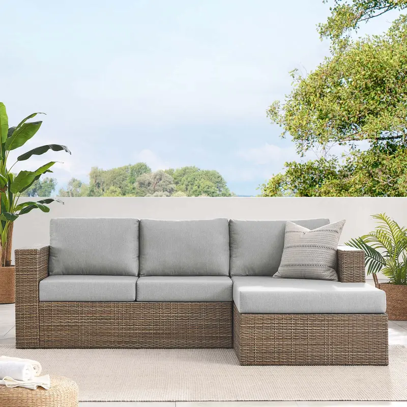 Convene Outdoor Patio Outdoor Patio L-Shaped Sectional Sofa By Modway - EEI-6329