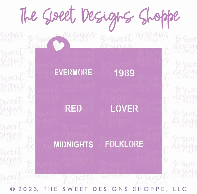 Conversation Heart Stencil - "Mini" Hearts - Array#15