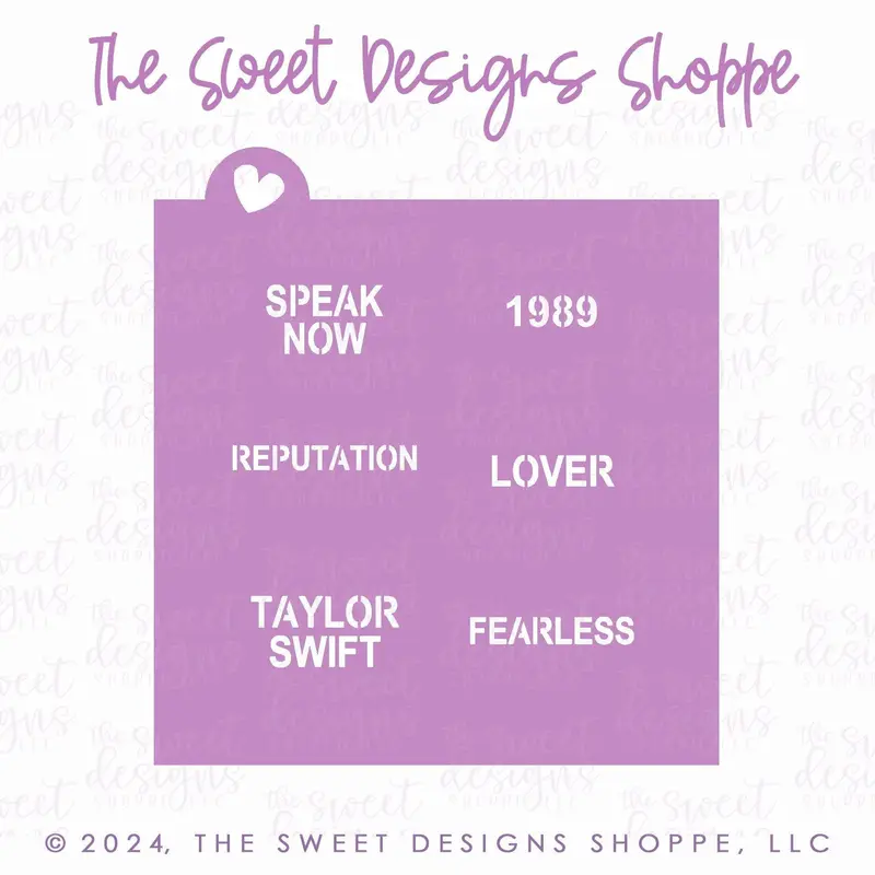 Conversation Heart Stencil - "Mini" Hearts - Array#16