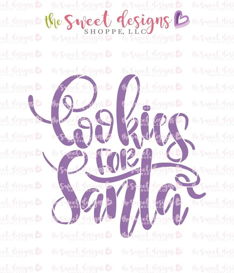Cookies for Santa Handlettering Stencil