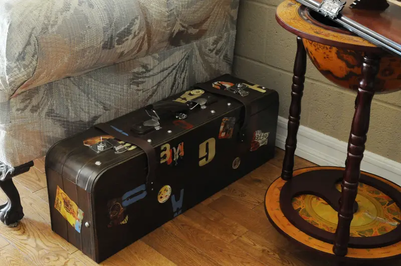 Cool Vintage Brown Decorative Suitcase By Homeroots