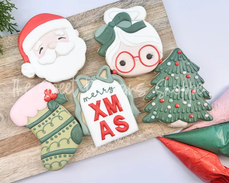 Coquette Christmas Cookie Cutters Set - Set of 5 - Cookie Cutters