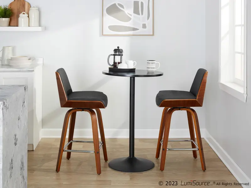 Corazza 26" Fixed-Height Counter Stool - Set of 2 By LumiSource - B26-CRZZFB-GRTZS2 WLWLCHAR2
