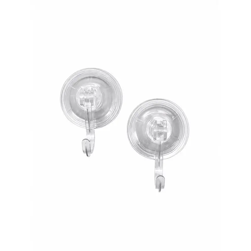 Core Home Medium Plastic Suction Cup Hook 2 pk