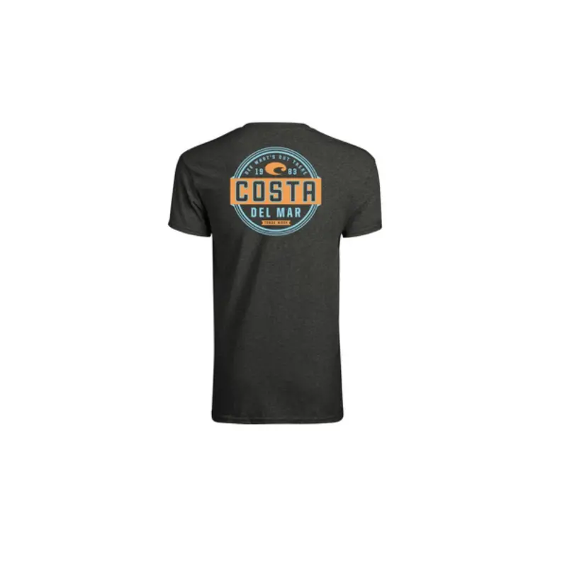 Costa L Short Sleeve Men's Crew Neck Dark Heather Prado Tee Shirt