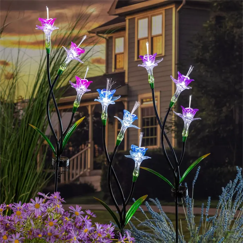 Cottage Garden Metal and Plastic Optical Lily Stake 42"H, 3 Assorted, 12PCS CDU
