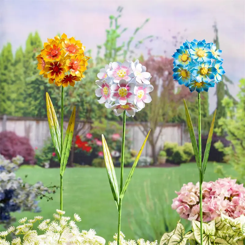 Cottage Garden Metal Flower Garden Stake, 3 Assorted, 12PCS CDU