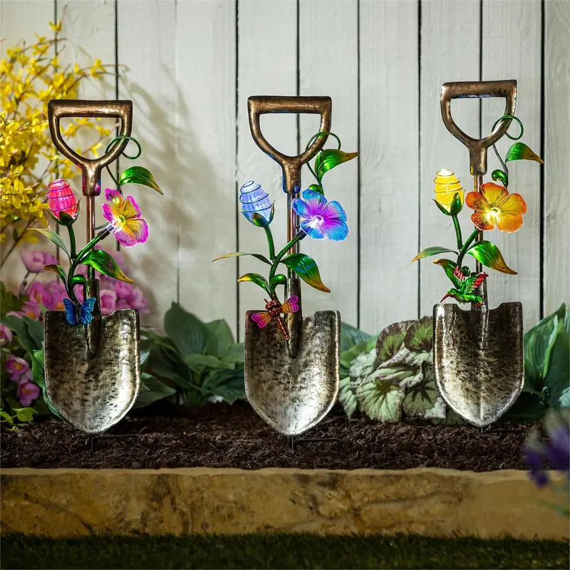 Cottage Garden Stake, Solar Garden Shovel, 30"H, CDU