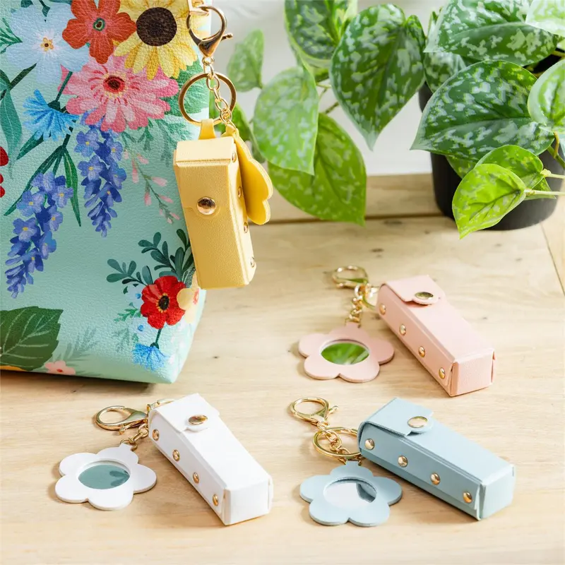 Cottage Garden Travel Accessories, Lipstick Holder Keychain, Asst of 4, Display