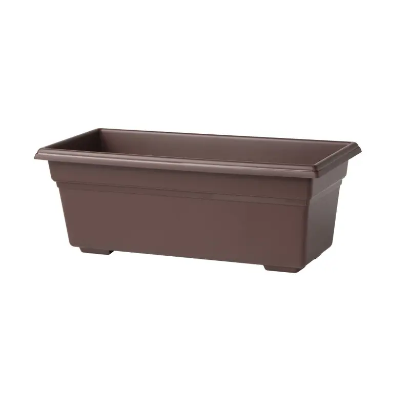 Countryside Flower Box Planter Brown 24 in – Durable Window and Deck Planter with Matte Finish