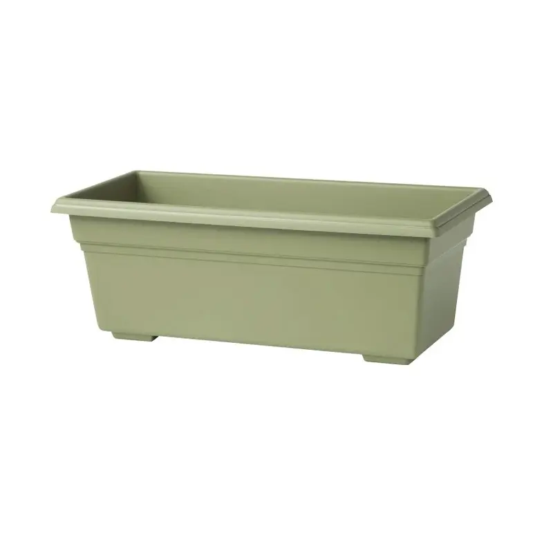 Countryside Flower Box Planter Sage 36 in x 8 in x 6.5 in | Durable Outdoor Window, Porch & Deck Planter