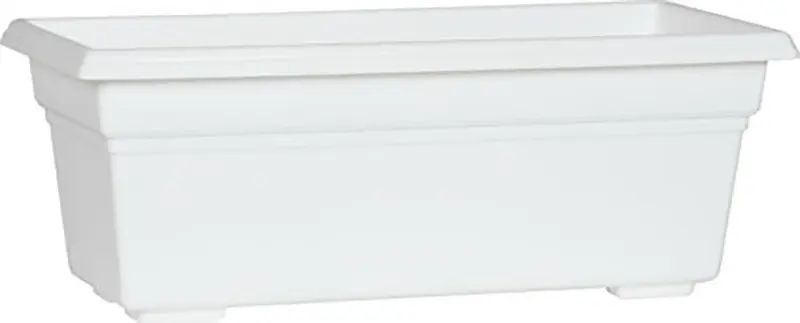 Countryside Flower Box Planter White 18 in x 8 in x 6.5 in | Durable Outdoor Window, Porch & Deck Planter - Deal of The Week