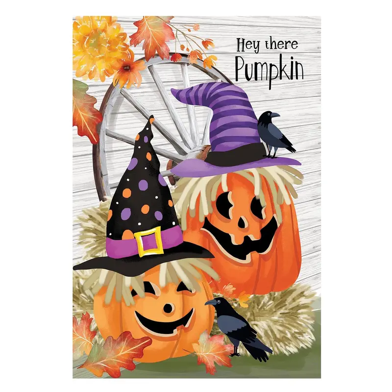 Couple Of Jacks Pumpkin Suede House Flag