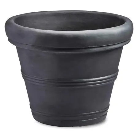 Crescent Garden Brunello 14" Planter Caviar Black