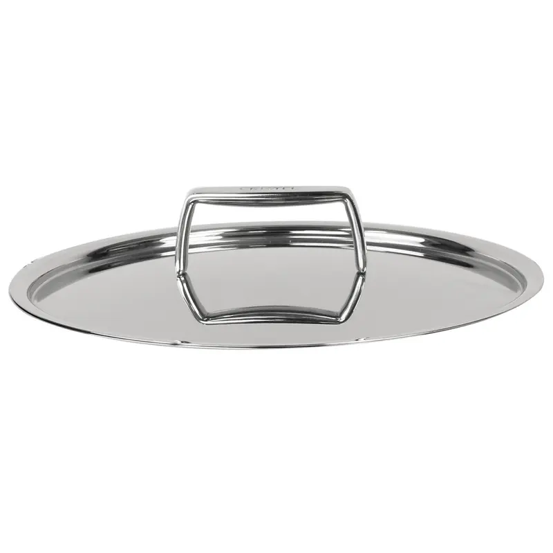 Cristel Castel Pro 8.5'' Stainless Lid - Fixed Handle