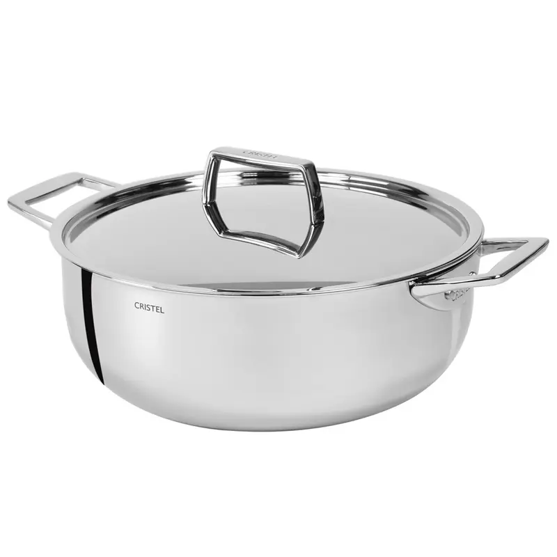 Cristel Castel'Pro 3.5-Quart Stainless Stewpot with Lid - Fixed Handles