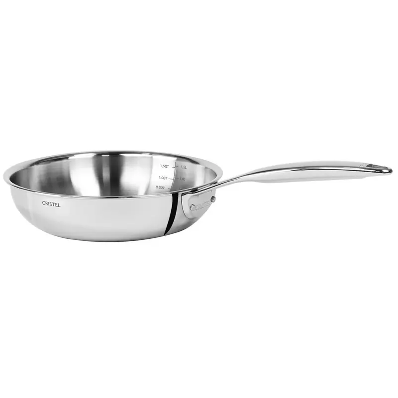 Cristel Castel'Pro 8.5'' Stainless Chef's Pan -Fixed Handle